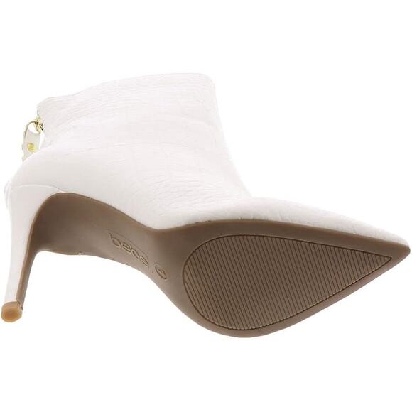 Bebe women's Dasha Stiletto Booties WHITE CROC FAUX   7.5m - Picture 3 of 10